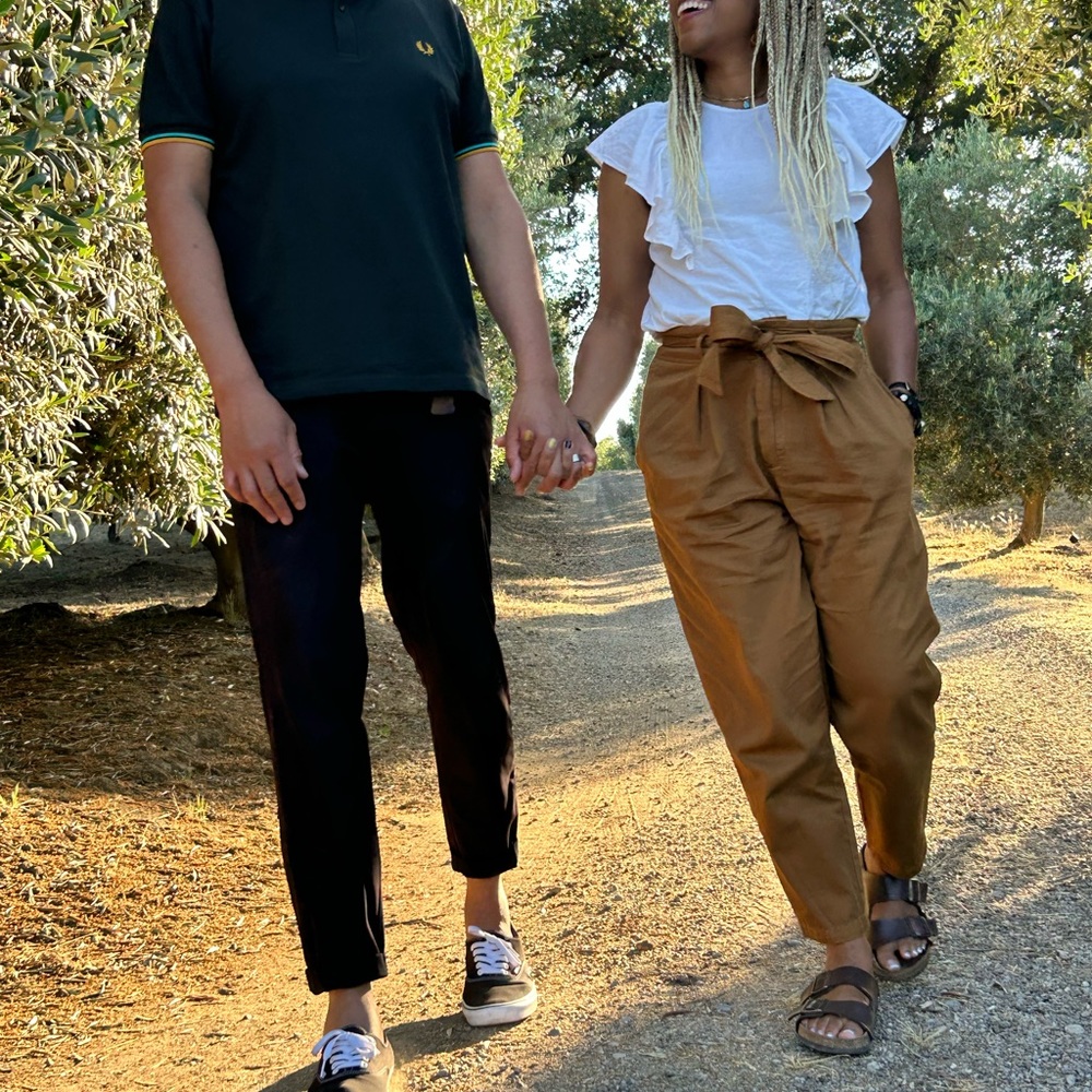 Free People Desert Brown Paper Bag Trousers